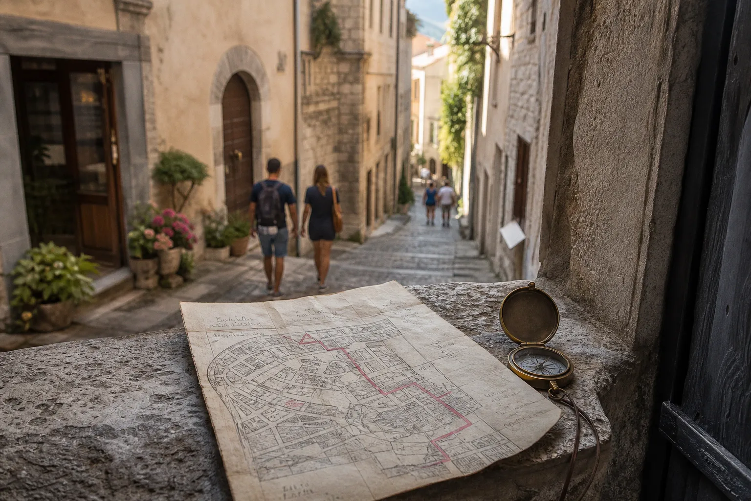 Self-guided walking tour: route planning and navigation